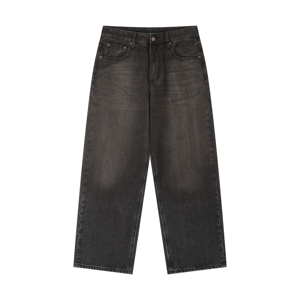 AERIXN Vintage Wash Straight Denim Jeans