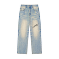 AERIXN Sun-Faded Raw Hem Denim Jeans — Signature Detail