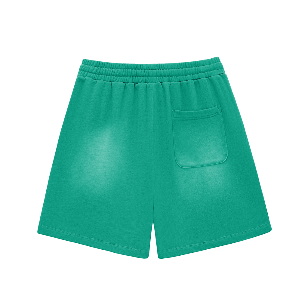 AERIXN Sun-Faded Raw Edge Cotton Shorts