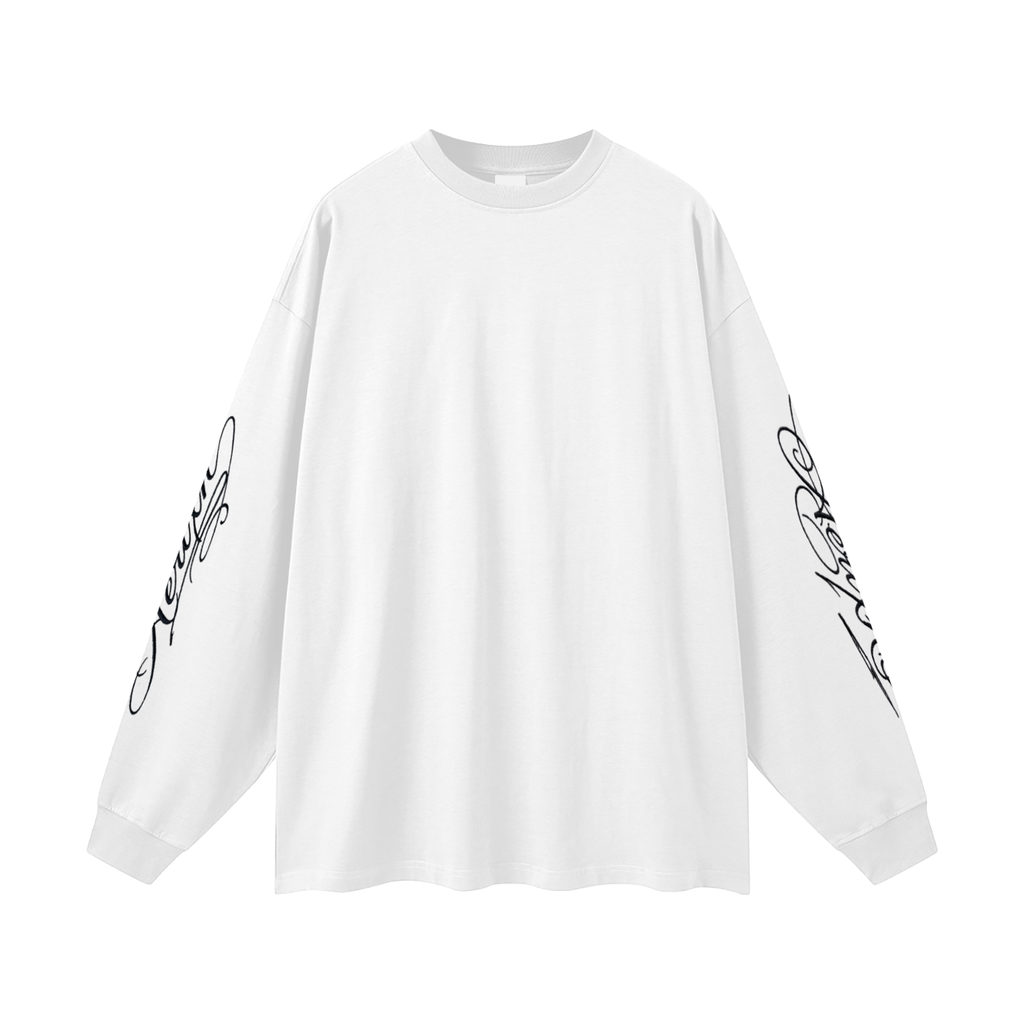 AERIXN Oversized Long Sleeve T-Shirt — Signature Sleeve Detail —  Light Colors