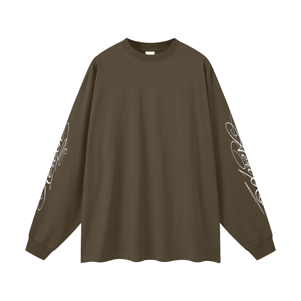 AERIXN Oversized Long Sleeve T-Shirt — Signature Sleeve Detail —  Light Colors