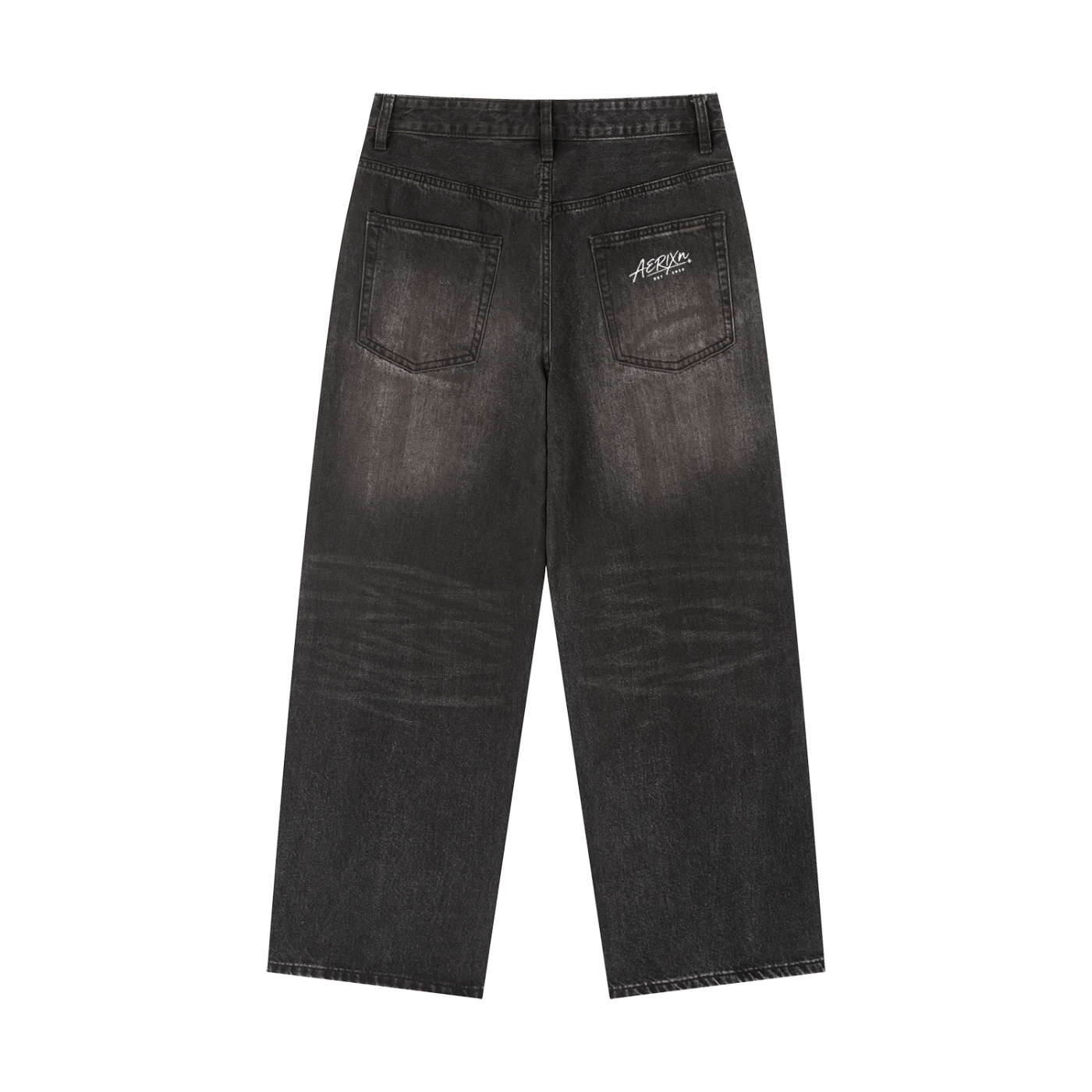 AERIXN Vintage Wash Straight Denim Jeans