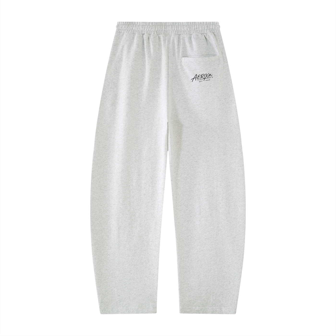 AERIXN Heavyweight Barrel Leg Sweatpants — Signature Detail