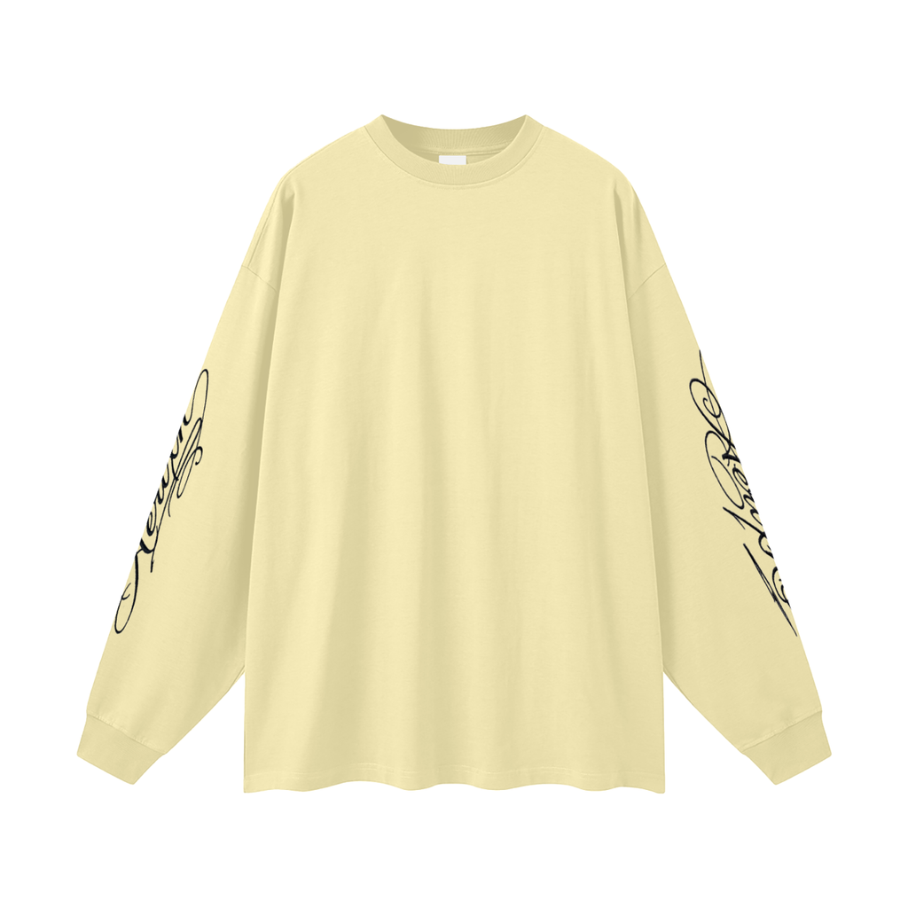 AERIXN Oversized Long Sleeve T-Shirt — Signature Sleeve Detail —  Light Colors
