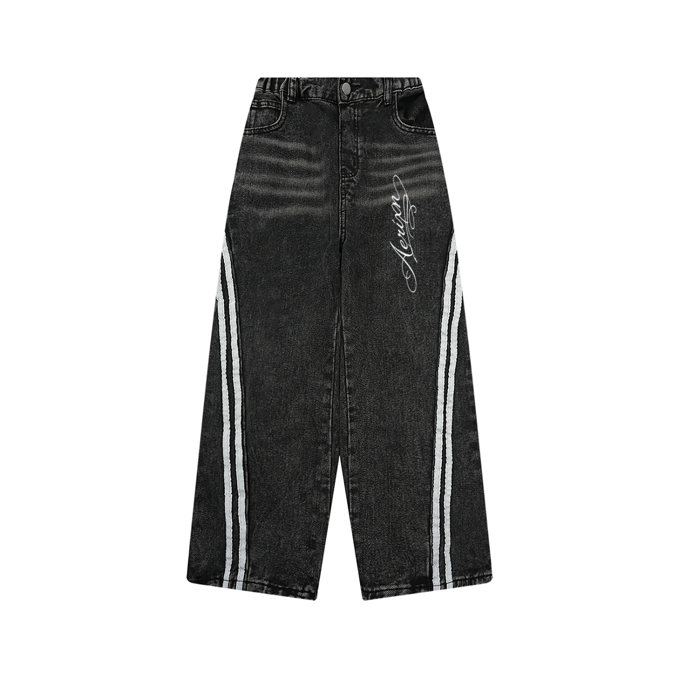 AERIXN Kid’s Vintage Wash Side Stripe Jeans — Signature Detail