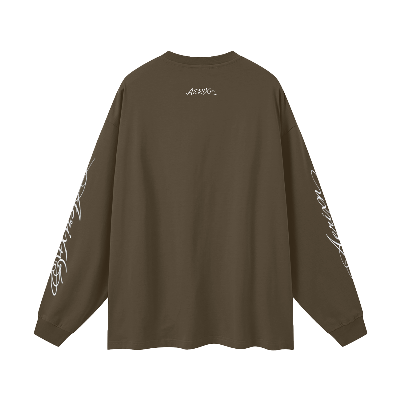 AERIXN Oversized Long Sleeve T-Shirt — Signature Sleeve Detail —  Light Colors