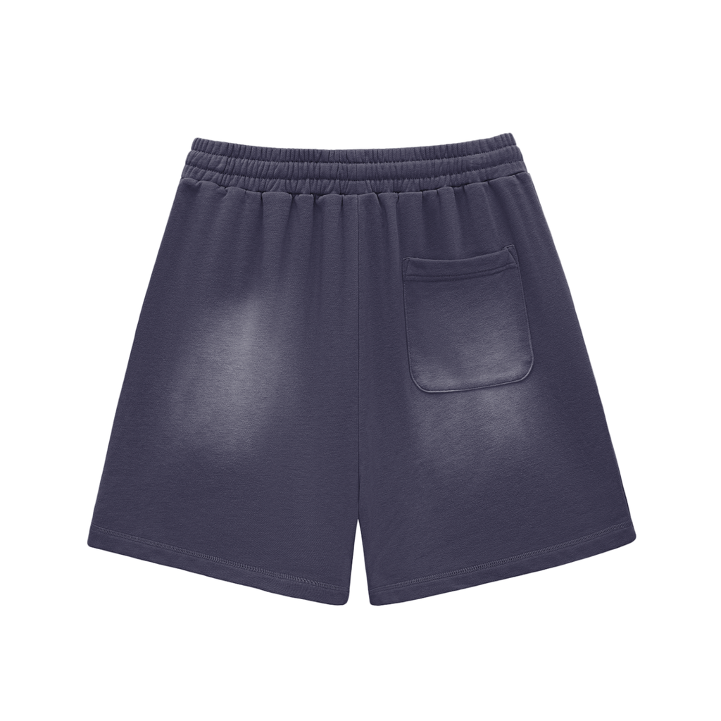 AERIXN Sun-Faded Raw Edge Cotton Shorts