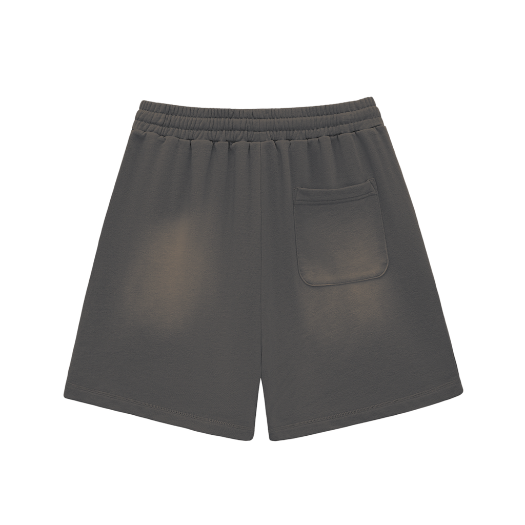 AERIXN Sun-Faded Raw Edge Cotton Shorts