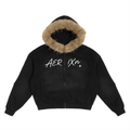 AERIXN Sun-Faded Detachable Fur Hoodie
