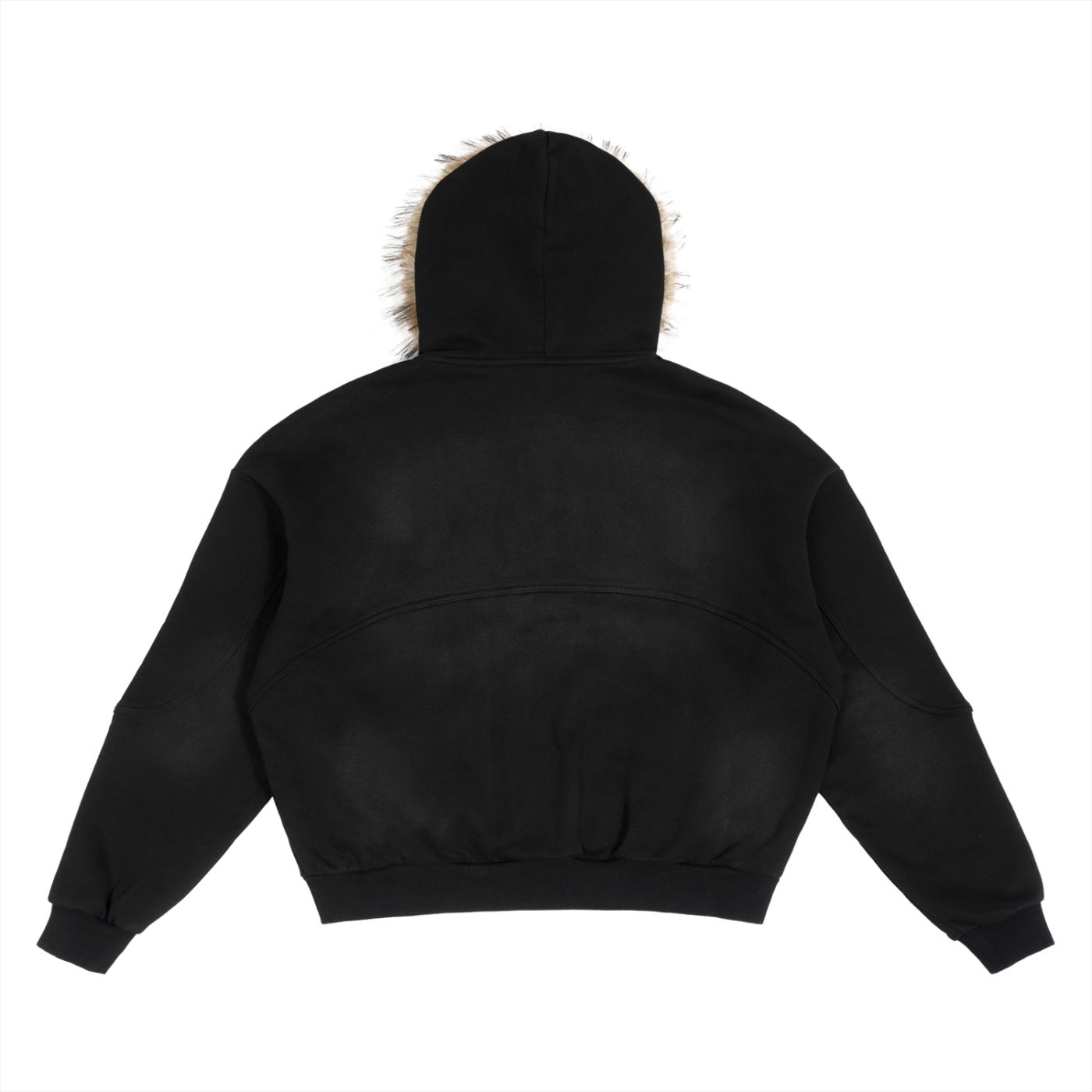 AERIXN Sun-Faded Detachable Fur Hoodie