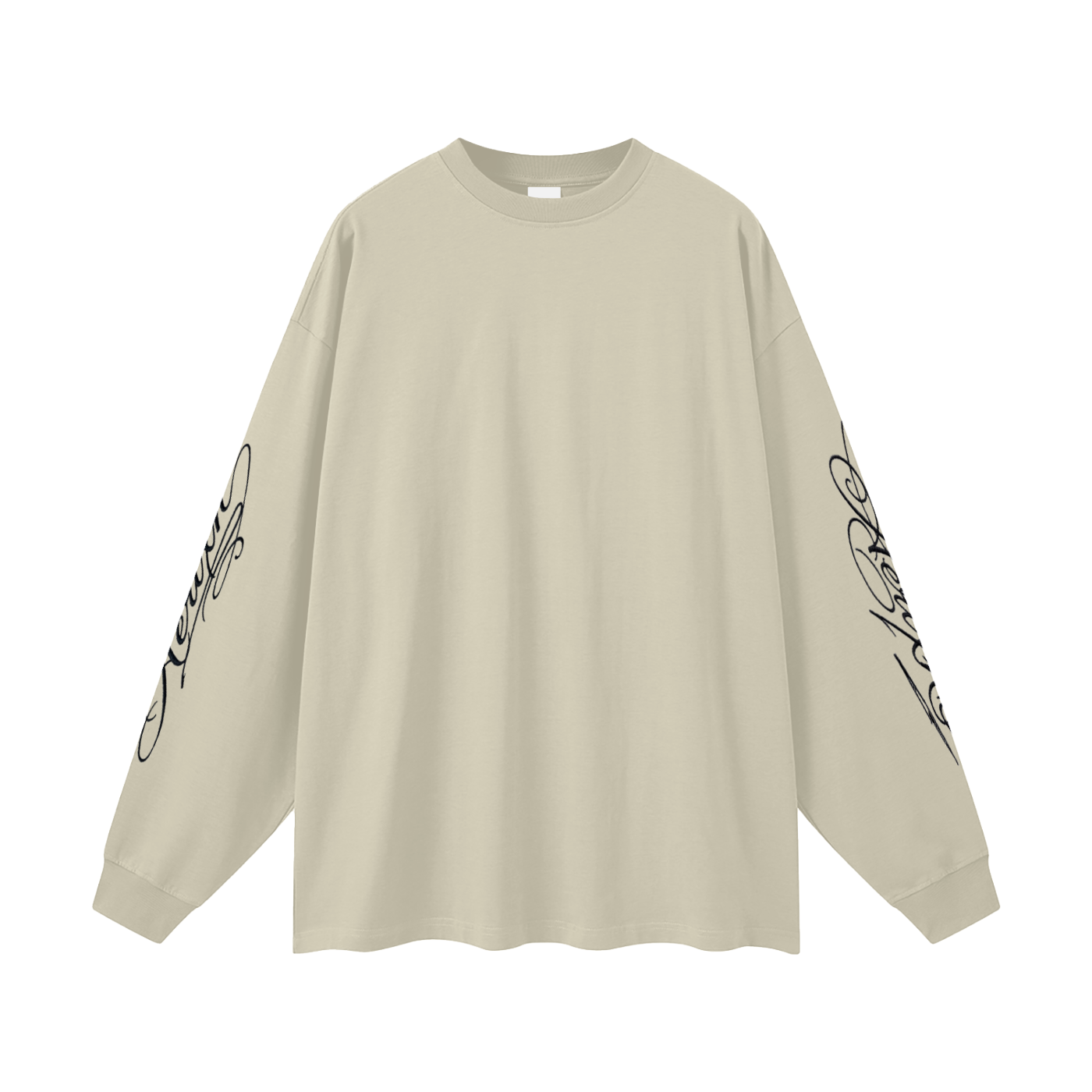 AERIXN Oversized Long Sleeve T-Shirt — Signature Sleeve Detail —  Light Colors