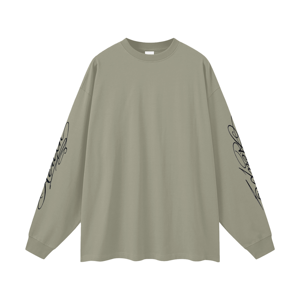 AERIXN Oversized Long Sleeve T-Shirt — Signature Sleeve Detail —  Light Colors
