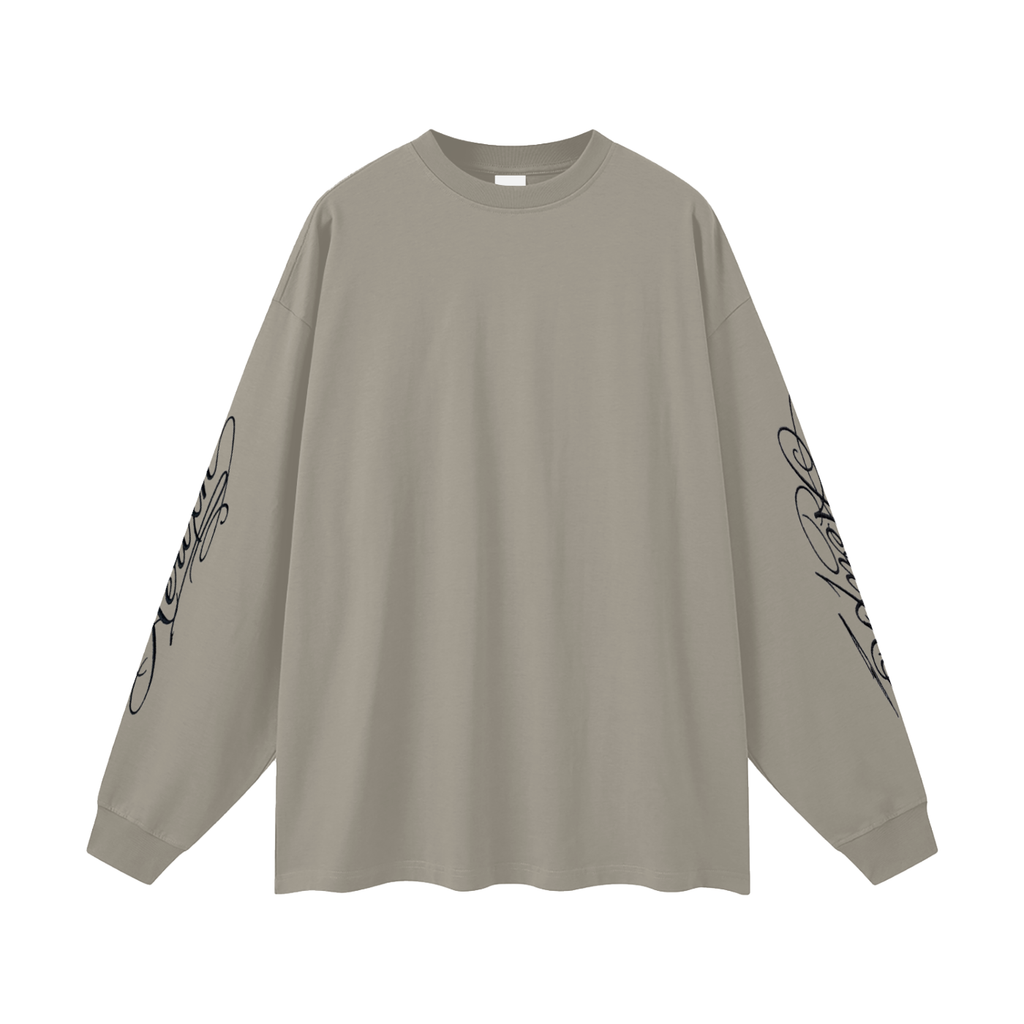 AERIXN Oversized Long Sleeve T-Shirt — Signature Sleeve Detail —  Light Colors