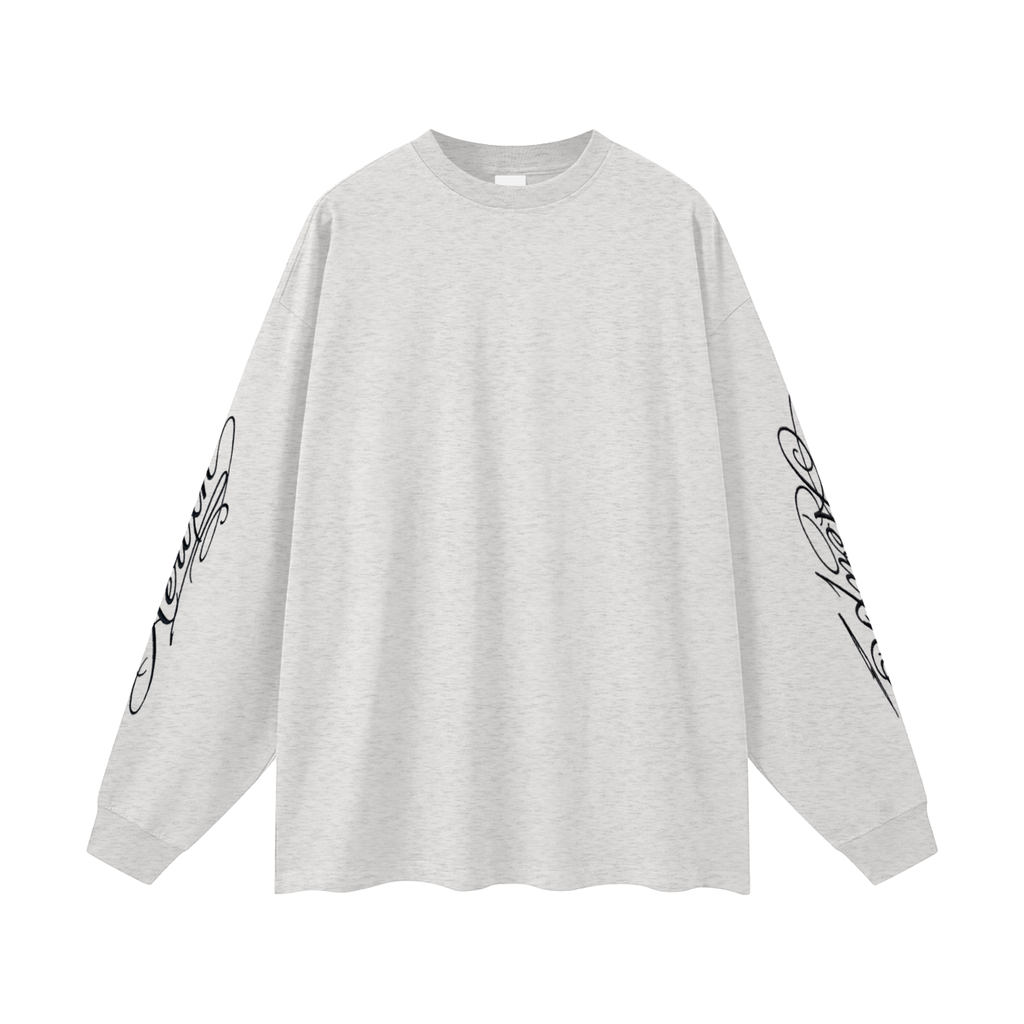 AERIXN Oversized Long Sleeve T-Shirt — Signature Sleeve Detail —  Light Colors