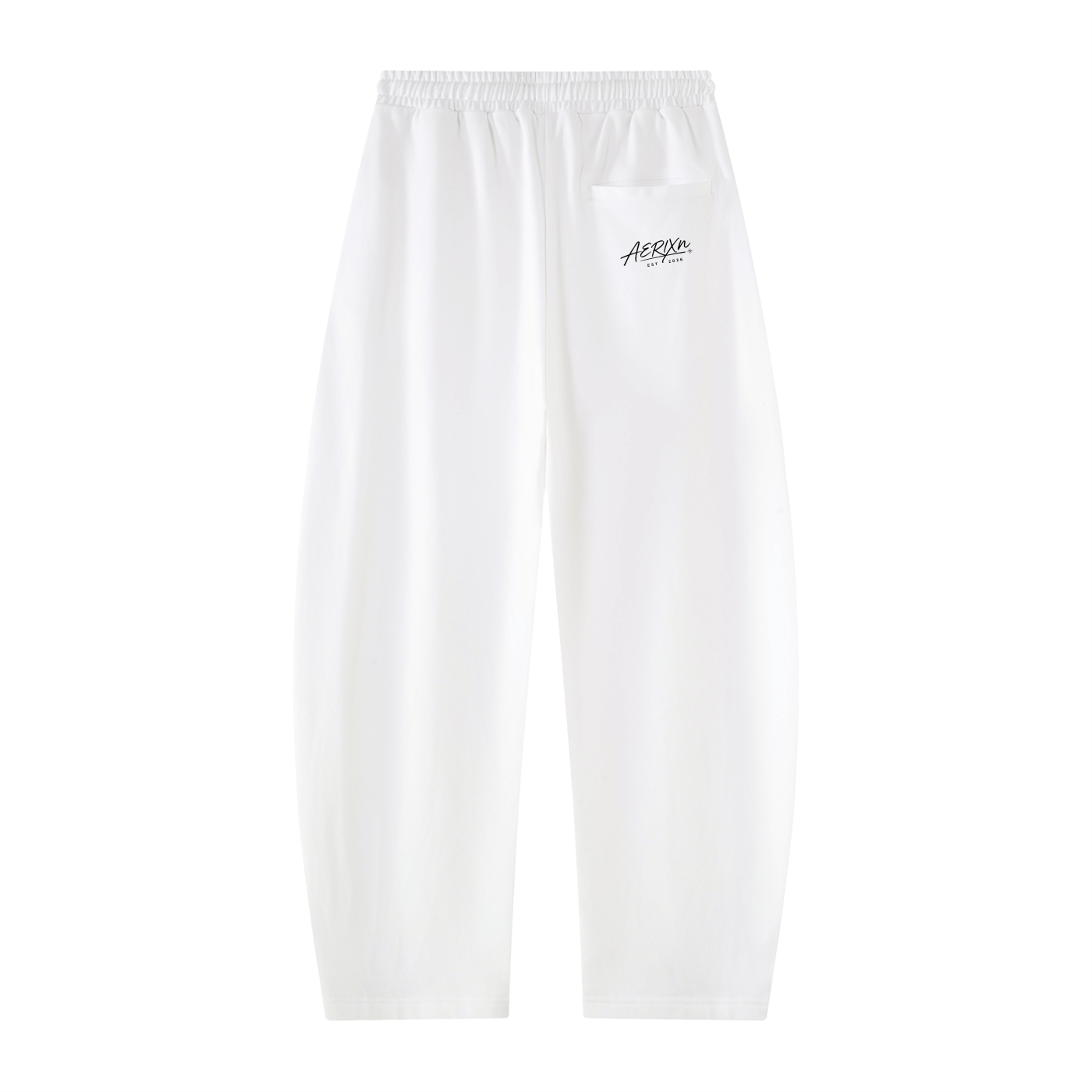AERIXN Heavyweight Barrel Leg Sweatpants — Signature Detail