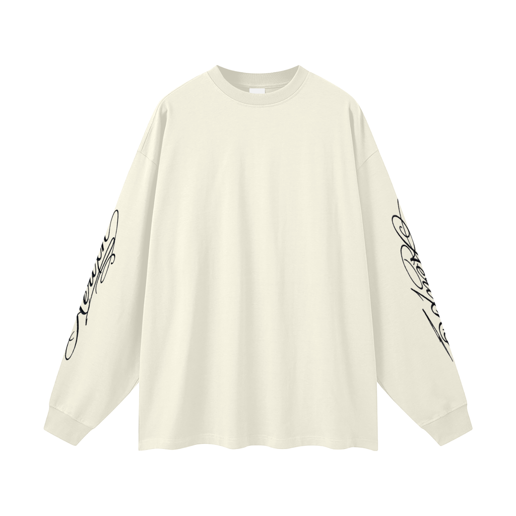 AERIXN Oversized Long Sleeve T-Shirt — Signature Sleeve Detail —  Light Colors